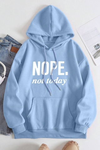 Nope Baskılı Sweatshirt Bebemavi Bebek Mavisi