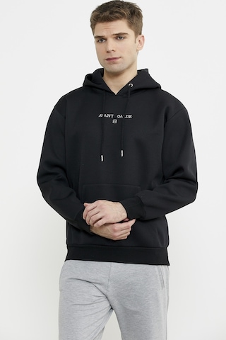 Sementa Oversize Kapüşonlu Sweatshirt - Siyah Siyah