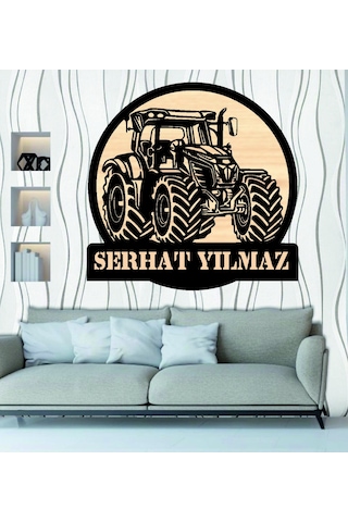 Traktör Ahşap Duvar Tablo