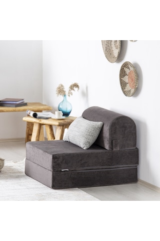 Homedius Magic Tek Kişilik Antrasit Katlanır Yataklı Koltuk