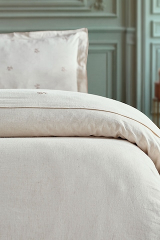 Doqu Home Rosabelle Keten Nevresim Takımı Çift Canvas Ekru