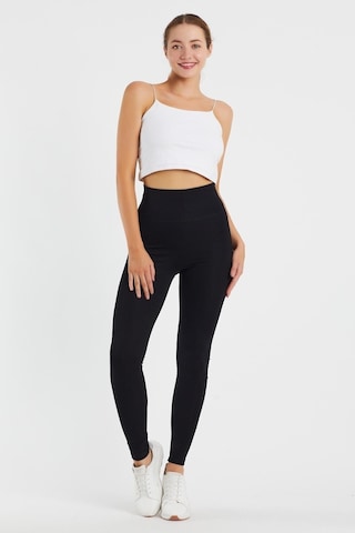 Darkmore Dark More Çelik Örme Siyah Yüksek Bel Toparlayıcı Kalın Kemerli Taytsiyah2Xl Siyah