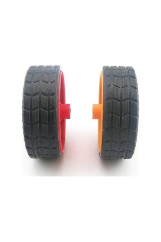 Ø30mm Çap A Kalite 4 Adet Kauçuk Tekerlek Ve 2 Adet Mil Seti