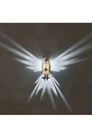 Fortunelane Usb Beslemeli Trapezoid Duvar Lambası, 8w Fener, 10 M² Aydınlatma, Soğuk Beyaz Işık, 6 Ampul, Hızlı Kurulum Kancalı M Beyaz