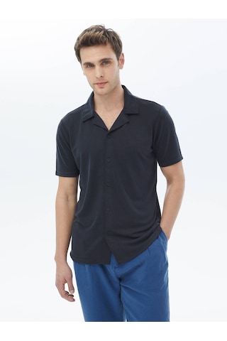 Kip Lacivert Regular Fit Casual Tişört Lacivert