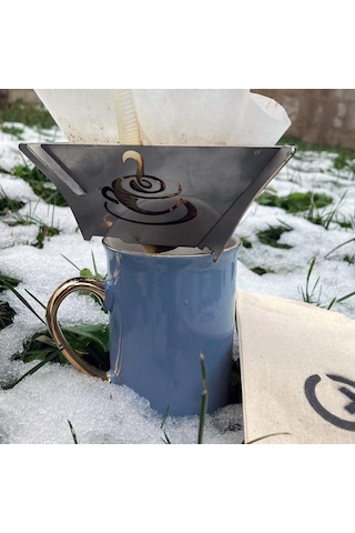 Kamp Ayısı Coffeex Drip Kahve Damıtıcı: Katlanır Paslanmaz Metal Kahve Demleme Aparatı