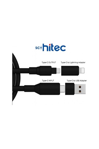 Schitec 4in1 240w Süper Fast Usba Type-c Lightning Hızlı Şarj Ve Data Kablosu Yk347