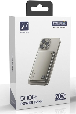 Mepa Newface Pw555 5.000 Mah Dijital Göstergeli 18w Type-c Ve 15w Kablosuz Şarj Pd Hızlı Şarj Magsafe Powerbank - T