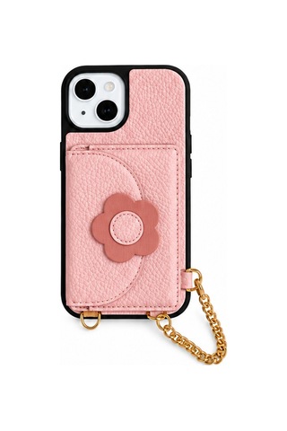 Kombinlenebilir - İphone 15 Uyumlu Pu Deri Magsafe Kılıf -hera Serisi By Bero Lina Pembe