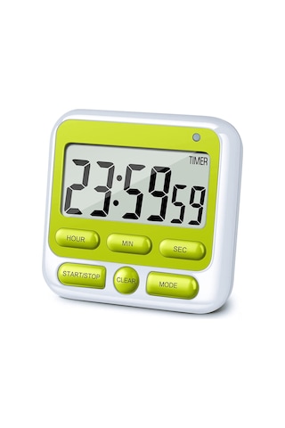 Geeroyoo Pratik Mutfak Kronometresi - Büyük Ekranlı, Ayarlanabilir Alarmlı Manyetik Dijital Zamanlayıcı