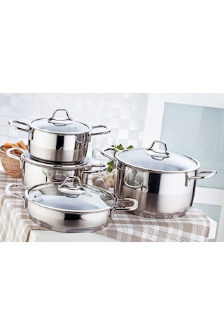 Gülsan Şelale 8 Parça Tencere Seti