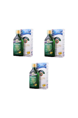 Möller's Omega 3 Limon Aromalı Balık Yağı 3 x 250 ML