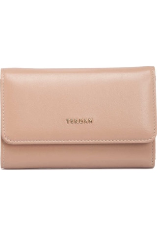 Tergan Pudra Deri Kadın Cüzdan - S1cb00005730-j1b Pudra
