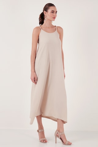 Lela Regular Fit Ip Askılı Uzun Bayan Elbise 5865732 Taş