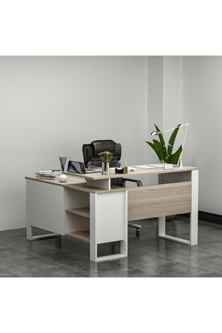 Ares Çalışma Masası Ofis Masası Bilgisayar Masası Beyaz - Alize Beyaz