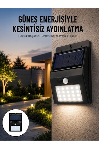 Mey İthalat Solar Dekoratif Lambası Sensörlü Led Işık Bahçe Aydınlatma Yeni Nesil Çok Renkli