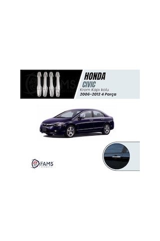 Honda Civic Krom Kapı Kolu 4 Kapı 2005-2011 Paslanmaz Çelik