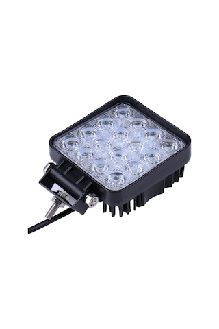 16 Led Kare Çalışma Lambası [kalın Kasa] Sis Lambası 1 Adet