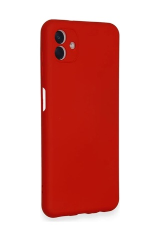 Samsung Galaxy Uyumlu. A04 Kılıf Nano İçi Kadife Silikon - Kırmızı