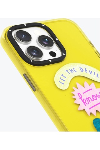 Apple Uyumlu iPhone 15 Pro Kılıf Yazı Desenli Youngkit Mindfullness Serisi Kapak Mavi