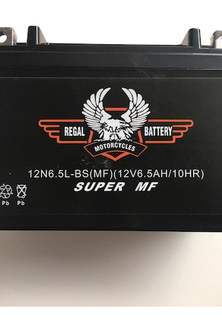 Akü 12n6.5l-bs(mf) 12v 6.5 Ah Motosiklet