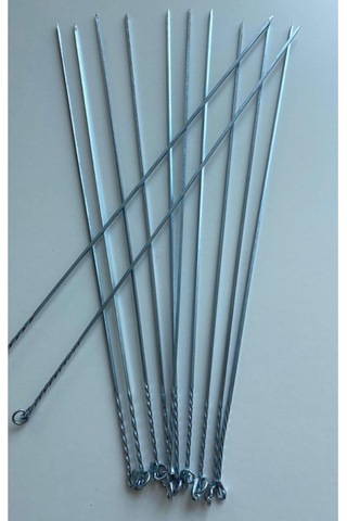 Mobilreyon - 10 Adet Kare Ciğer Kuşbaşı Şiş Boy:50 Cm, Kalınlık 3 Mm