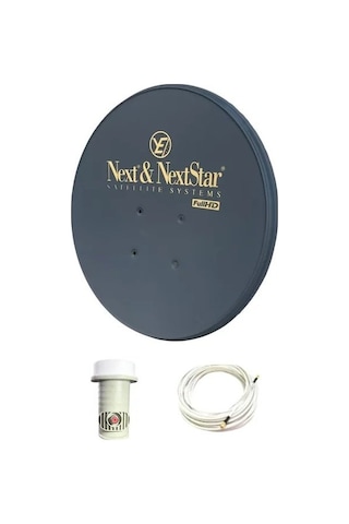 70 Cm Çanak Anten Siyah Full Set + Tekli Lnb + 10 M Kablo