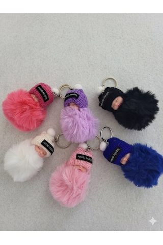 Peluş Bebek Anahtarlık-çanta Charmı-maskot 12 'li Karışık