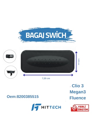 Renault Fluence Megan 3 Clio 3 Bagaj Açma Butonu Swich 1 Adet