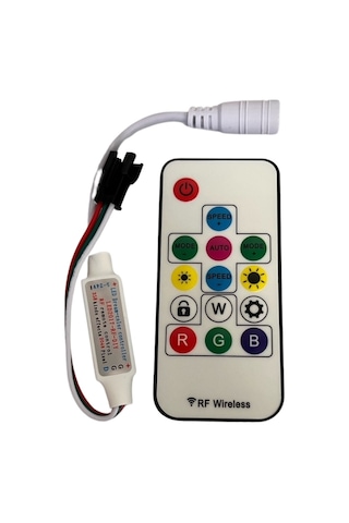 SP104E WS2811-WS2812 Volt ARGB Pixel Kontrol Cihazı RF Kumandalı Magic Led