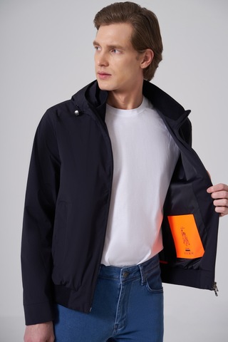 Morven Erkek Lacivert Trend Polyester Kapüşonlu Bomber Mont 26ks024011200 Lacivert