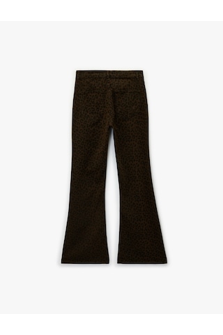 Koton Cepli Yüksek Bel Leopar Desenli İspanyol Paça Jean Pantolon - Flare Jeans Leopar Desenli 6sal40053mw Leopar Desenli