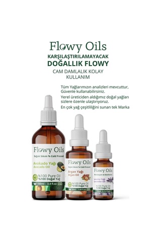 Flowy Oils Kenevir Tohumu Yağı %100 Doğal Bitkisel Sabit Yağ 50 ML