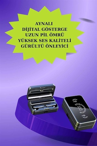 Powerbank Aynalı Bluetooth Kulaklık Ve Akıllı Saat Seti Anc Özelliği Dokunamatik Aklby-bsva58