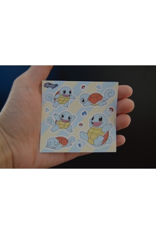 Mini Things Art Özel Tasarım Squirtle Sticker Pokemon 12 Parça Set 1 Adet