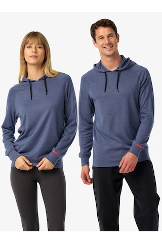 Blackspade Unisex Termal Kapşonlu Sweatshirt 2. Seviye 20029 - Mavi