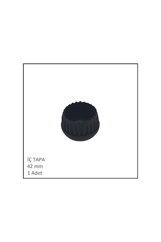 Plastik İç Tapa, Yuvarlak, 42 Mm Siyah