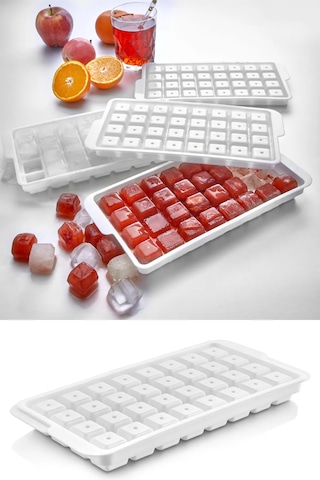 Rotanev 32 Hazneli Kare Buz Kalıbı Kapaklı Kare Şekilli Buz Kalıbı Kahve Kokteyl Sunum Buz Kalıbı Çok Renkli