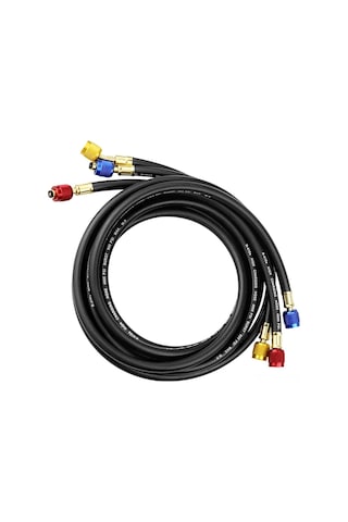 Konesam Hvac Manifold Seti - R134a, R410a, R22 İçin Yüksek Basınçlı Soğutucu Şarj Hortumları Ve Vanalar