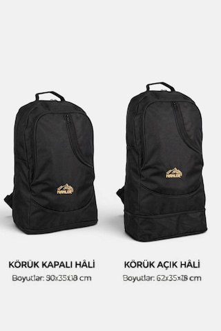Lederax Körüklü Dağcı Ve Outdoor Sırt Çantası Ld663 Siyah