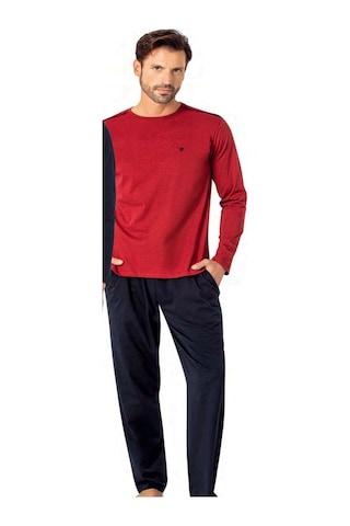 Pierre Cardin 6100 Erkek Uzun Kollu Bisiklet Yaka Pijama Takımı-bordo Bordo