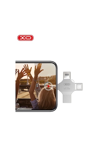Dk04 128gb 4 İn 1 Flash Bellek Usb-a Micro Lightning Type-c Apple Uyumlu iPhone Android Metal Flash Drive