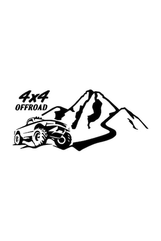 4 X 4 Off Road Ve Dağlar Sticker Oto-motor-laptop-duvar-dekor 10 X 5 Cm