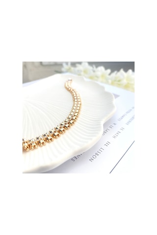 Kuyumcu Model Taşlı Bileklik Çelik Kararmaz Xuping Vip Seri Yüksek Kalite 19cm