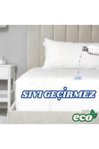 Home Lastikli Alez Yatak Koruyucu Sıvı Geçirmez Fitted 4 Köşe Tek Çift Battal Boy Beyaz