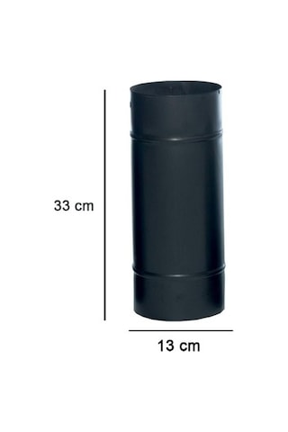 Emaye Soba Borusu Siyah Mat 33 Cm