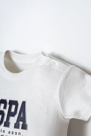 U.S. Polo Assn. Erkek Bebek 2 Li Şort T-şhirt Takım Beyaz-2266 beyaz