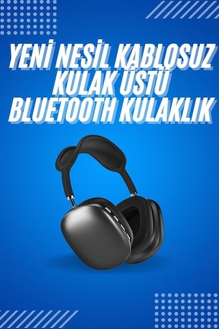 2025 Model Kulak Üstü Kablosuz Bluetooth Kulaklık Gürültü Azalta Uzun Pil Standart