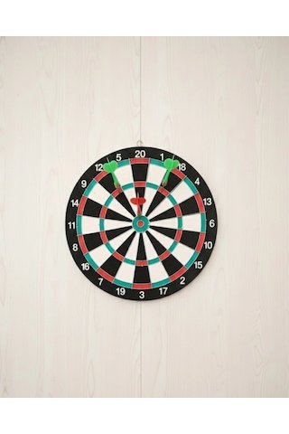 Ev Ve Oyun Alanları İçin 15 İnç Dart Tahtası 4 Dart Oku Dahil
