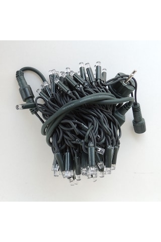 Dış Mekan Led Aydınlatma 10m Ağaç Işığı 100l Yeşil Kablo Gün I